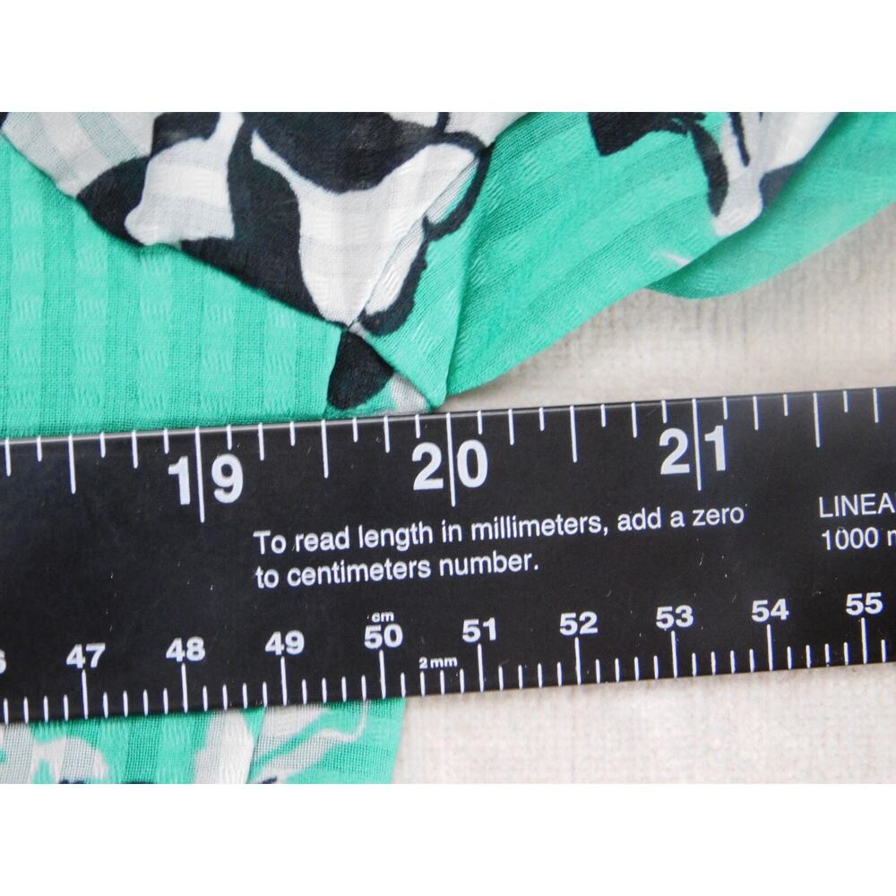 ASOS Puff Sleeve Ruched Green Floral Midi Dress Sz 8 - Picture 11 of 13
